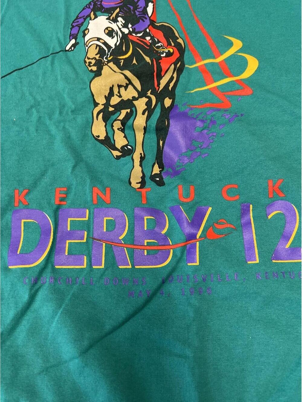 Vintage Kentucky Derby Churchill Downs ‘96 Single Stitch T-Shirt XL 306